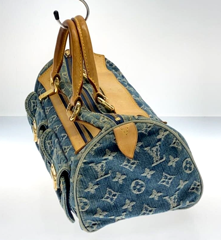 LOUIS VUITTON Neo Speedy Handbag Bag M95019 Monogram Denim Blue