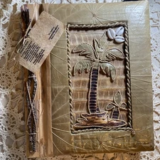 Hawaii Hawaiian Handmade Leaf Natural Photo Album Memories Scrapbook -