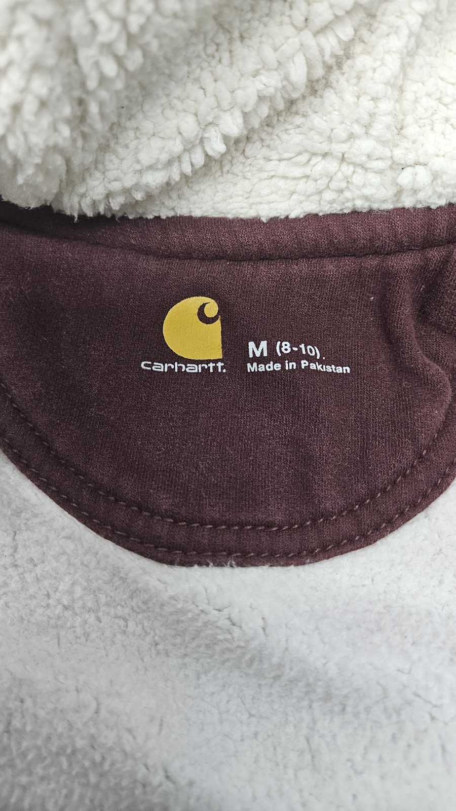 CARHARTT 100702 Womens Sz M (8-10) Burgundy Sherpa Lined Hooded Stockbridge Vest thumbnail 5
