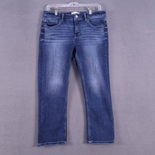 Bke Payton Jeans Womens 30 Blue Stretch Denim Mid Rise Crop Universal Fit Grunge