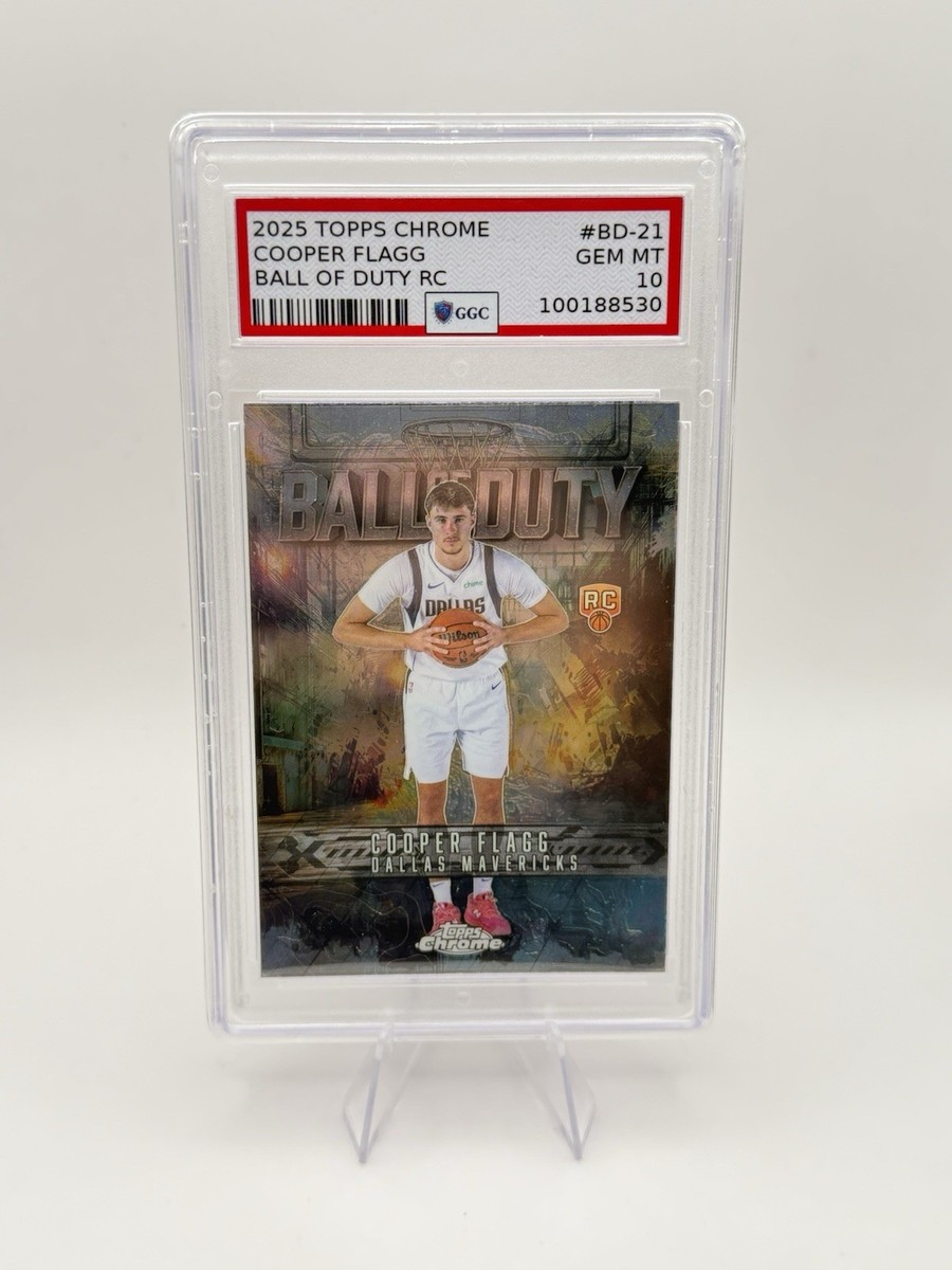 2025 Topps Chrome Cooper Flagg Rookie RC Ball Of Duty Graded GGC
