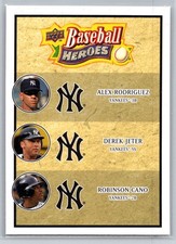 2008 Upper Deck Heroes #188 Alex Rodriguez|Derek Jeter|Robinson Cano