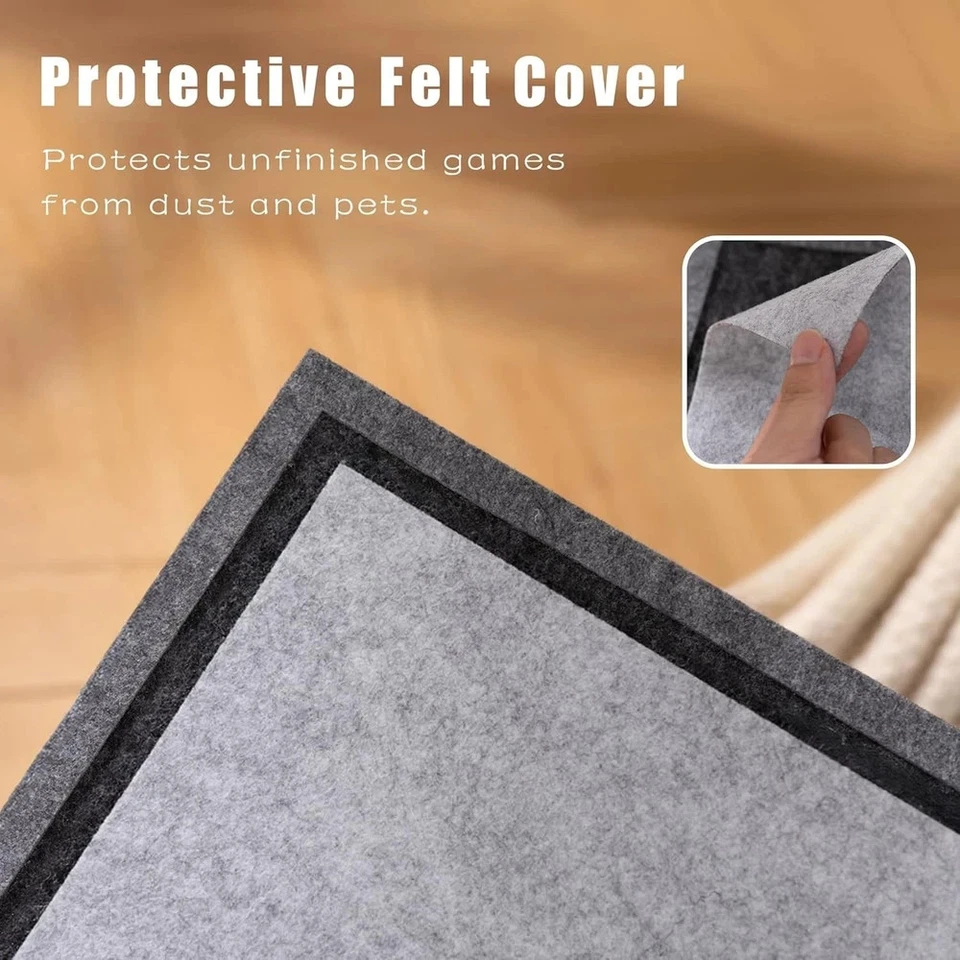 Mesa de rompecabezas de 2000 piezas, plegable con 8 cajones y cubierta, almacenamiento de rompecabezas portátil Foto 3 de 4