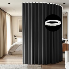 Room Divider Ceiling Mounted Curtains Track Sets Extra Wide Blackout Curtain ...