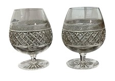 VINTAGE PAIR  OF LARGE TUDOR HOLBEIN 5.5 INCHES TALL BRANDY GLASSES SIGNED SH52