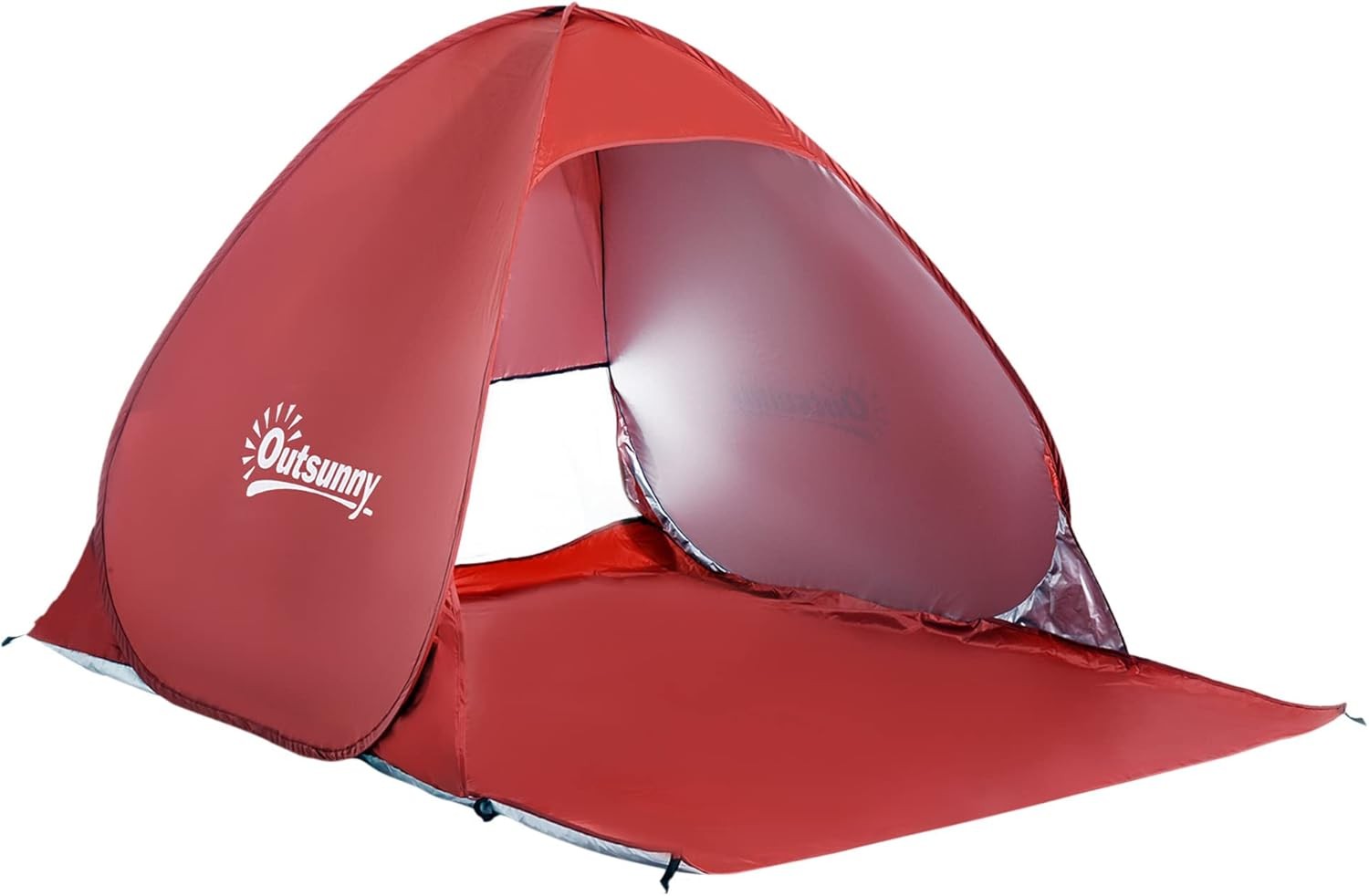Outsunny Pop up Beach Tent, UV 30+ Portable Sun Shelter with Carry Bag, 2x1.5m