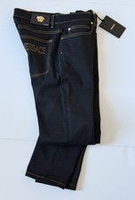 Versace Men  s Black Stretch Denim Jeans Size 34 US 1011841 NWT 950