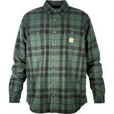 Carhartt TJ4452 Green Plaid Sherpa Lined Flannel Shirt Jac 3XL Tall NWT
