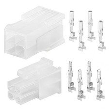 Connector Lot 4 Pin, 10 Matched Sets 4-Circuits w/18-24 AWG, Pin Size: Stan...