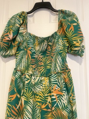 Betsey Johnson Maxi Dress Size Medium Tropical Floral Smocked Bodice Green | eBay Betsey Johnson Maxi Dress Size Medium Tropical Floral Smocked Bodice Green | eBay