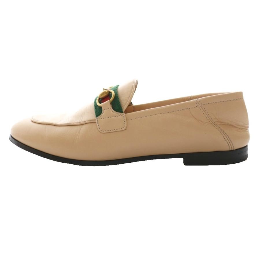 GUCCI Horsebit Leather Loafers Dress Shoes Size:35.5/JP:22.5 Beige 141115K Auth thumbnail 2