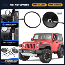 Round Side Mirrors For Jeep Wrangler Jl Jk Tj Yj Cj Gladiator Jt 76-21 - Doorles