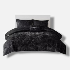 Intelligent Design Black Felicia Velvet 4-Pc. Duvet Cover Set, King/Cal King
