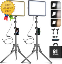 2-Pack LED Video Light Kit Studio Light 2800-6500K Dimmable Photography Lighting