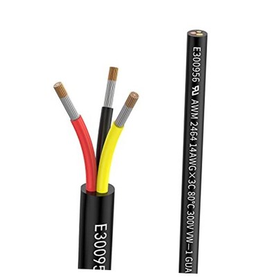 14awg 3 Wire Cable 14/3 Electrical Wire 3 Core Extension Cable 30 30FT 14AWG-3C