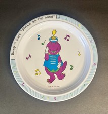 Vintage 1992 Barney Strike Up The Band Melamine Plate 8