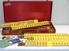 Vintage A&L Royal Depth Control Mah Jongg Bakelite Set in Case 1960s Mah Jong