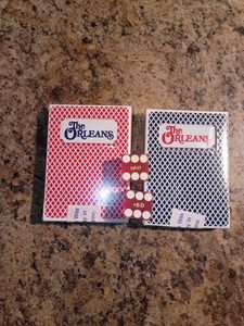 The Orleans casino Las Vegas used cards 2 decks and dice with matching #'s