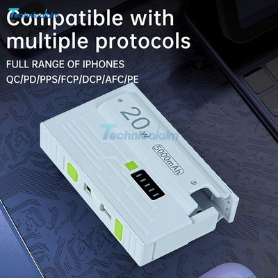 DIY Mobile Power Bank Case 1x21700 Battery Charger Box DIY Kit 20W Fast Charging