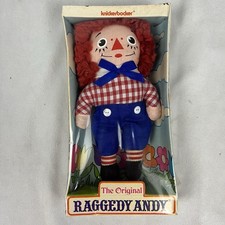 Vintage Knickerbocker Raggedy Andy 6" Plush Stuffed Doll Toy New in Sealed Box