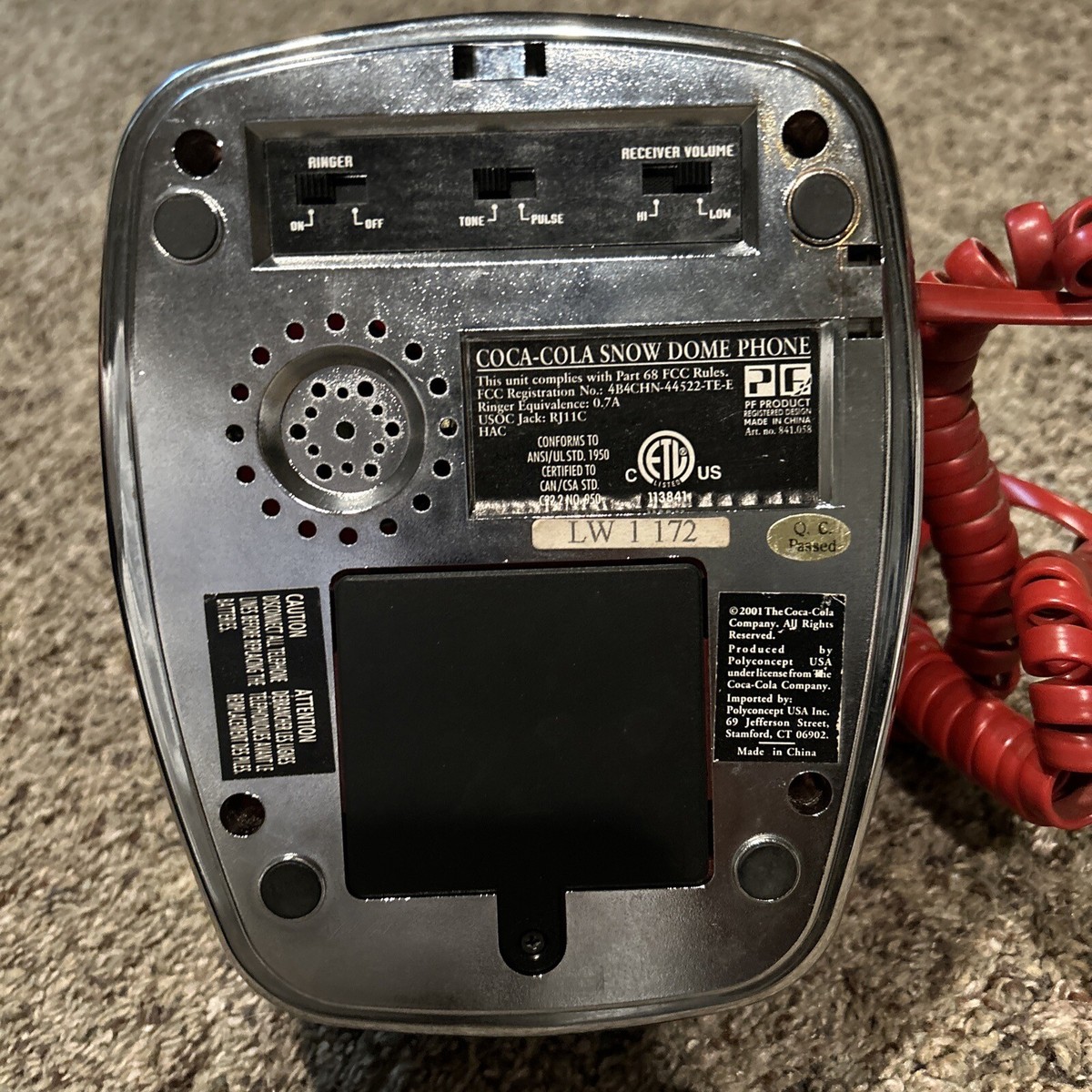 Vintage-Style Coca-Cola Snow Dome Phone (2001) - USED | eBay