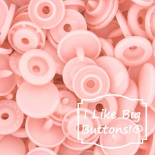 KAM Plastic Snaps: G68 Blossom-Size 20/T5-No Sew Snap Buttons Sewing Light Peach