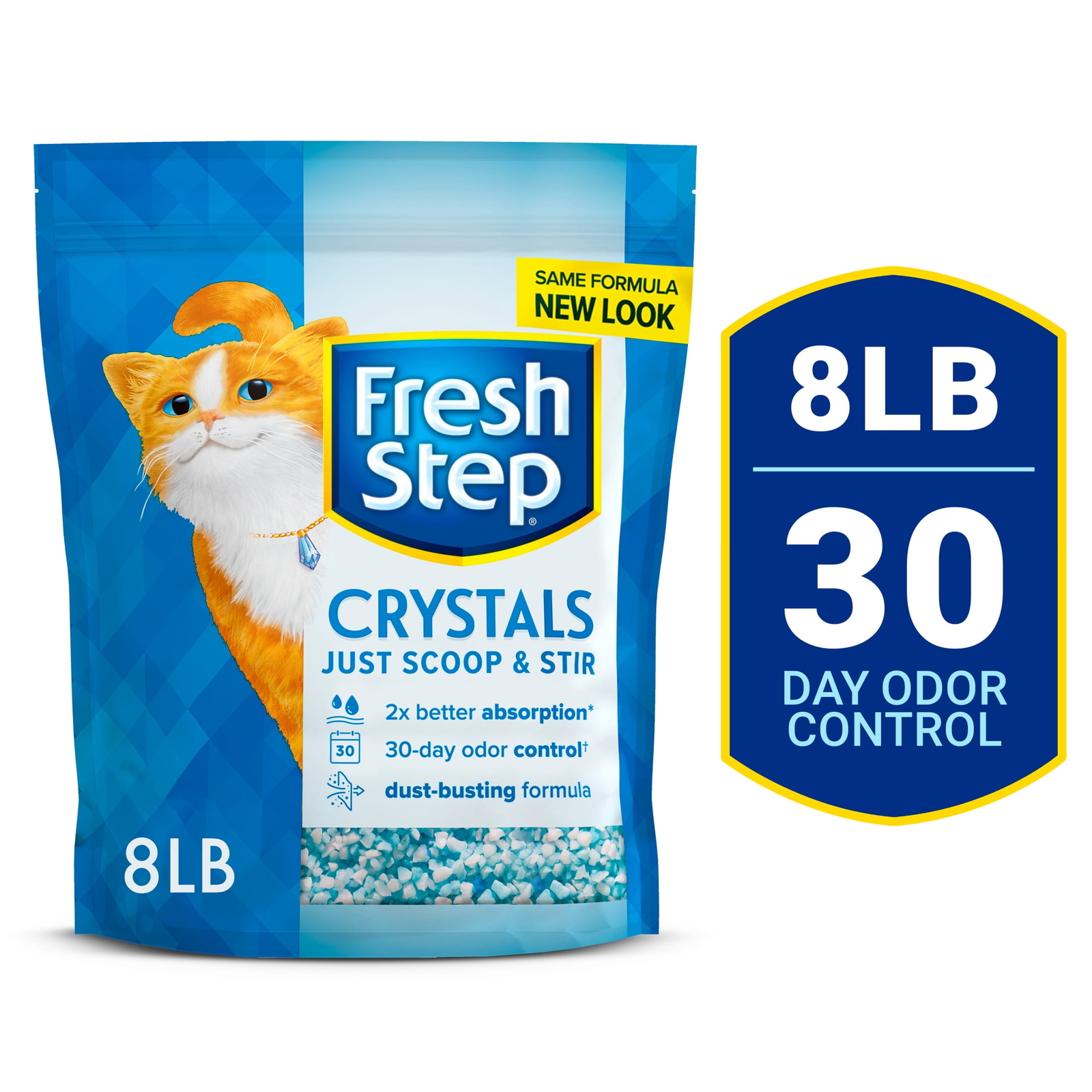 Fresh Step Crystals, Premium Cat Litter, Scented, 8 lbs