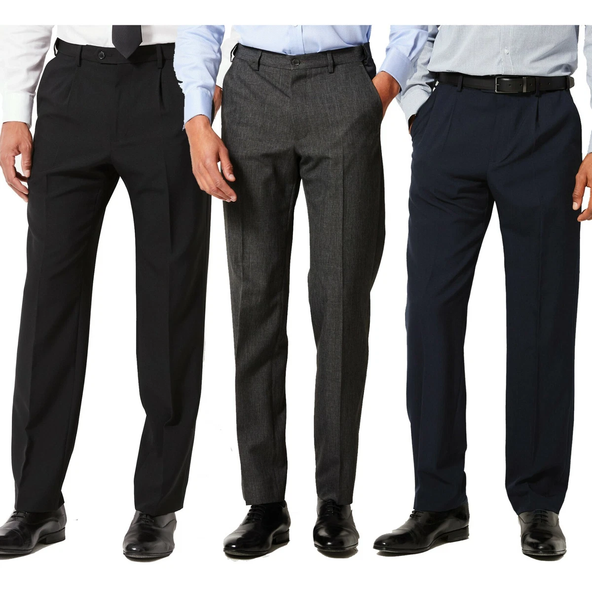 Mens Active Waist Formal Trouser