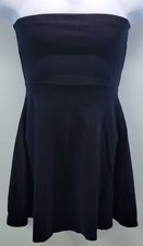 A) Express Woman Black Fit & Flare Strapless Dress S/P