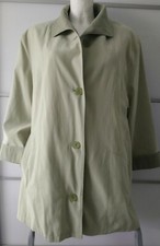 Leichte Jacke Übergangsjacke Kurze Mantel A-Linie Gr 50 Zart Grün/ Beige