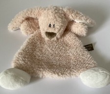 Demdaco Nat Jules Pink Puppy Dog Baby Security Blanket Rattle Lovey