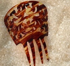 Mantilla Large Hair Comb Vintage Faux Tortoise