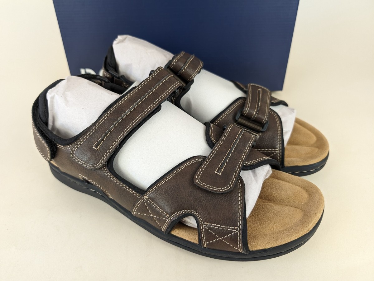 Dockers Men’s Brown Leather Cushioned Footbed Adjustable Straps Sandals Size 12 Amazon.com | DOCKERS Sunland Mens Slides Casual Slide  main image 2