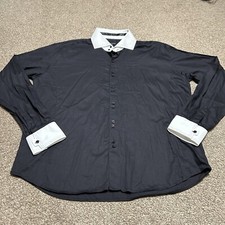 Bogosse Button Down Dress Shirt Sz 8 Black Long Sleeve JOREL Limited Edition