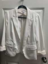 Liz Claiborne Career Blazer White Size Medium