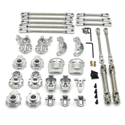 Alloy Metal Upgrade Parts Silver WLtoys 1/10 104006 104010 104020 104026 Car New