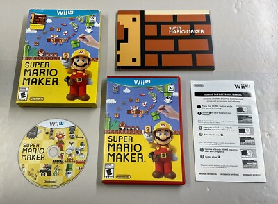 Super Mario Maker Bundle (Wii U, 2015) - Complete w/ Idea Book - Tested