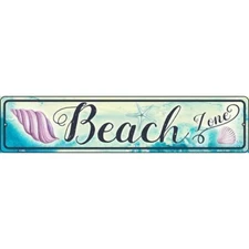 Beach Zone 4"x18" metal street sign plaque Home Door Garage Wall Deco
