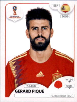 Panini WM 2018 World Cup Russia - Sticker 138 - Gerard Piqué - Spanien