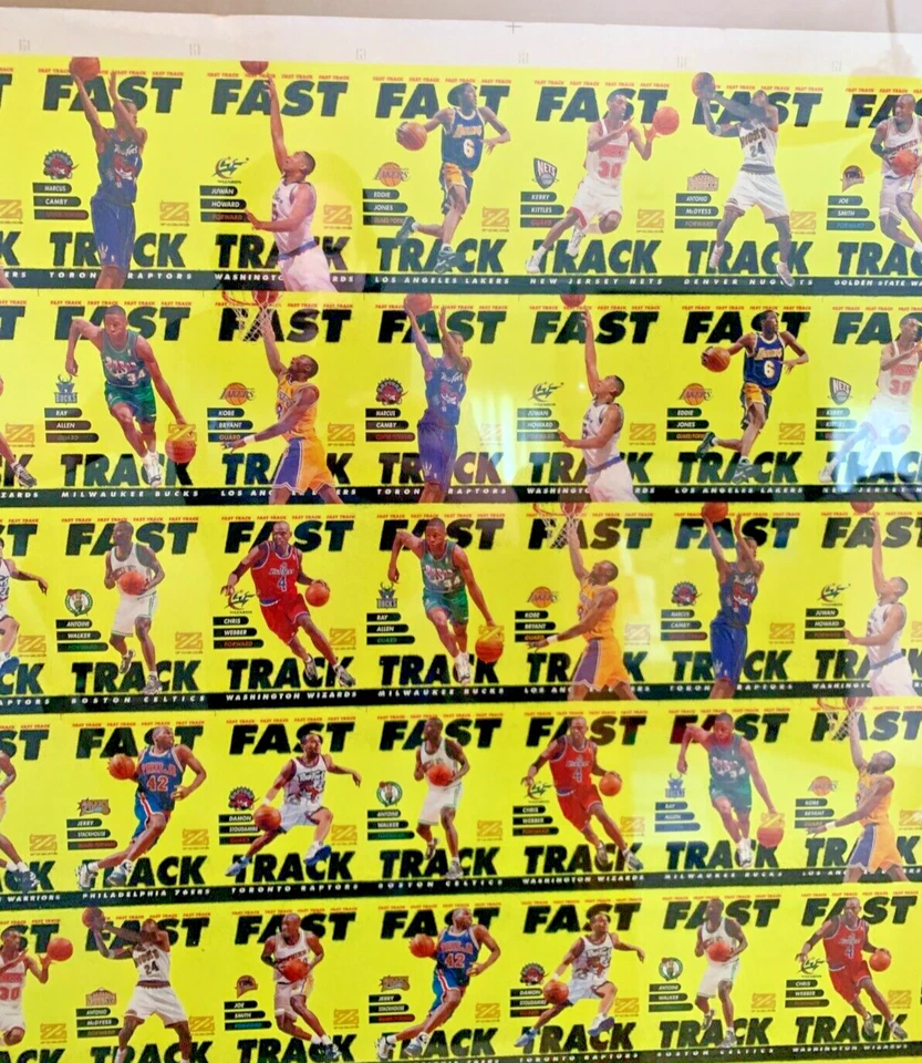 Hoja sin cortar de fábrica 1997 Skybox Z-Force inserciones de vía rápida 9 Kobe Bryant segundo año Foto 4 de 4