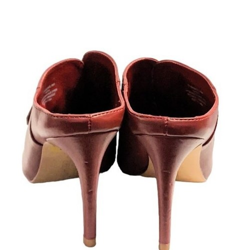 Stivaletti Vince Camuto Maskelynn in pelle rosso scuro punta tacco a stiletto 8 M nuovi come nuovi - Foto 7 di 10