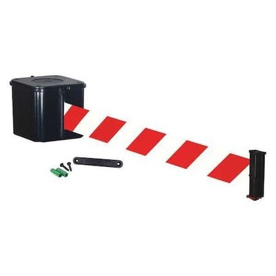 Retracta-Belt Wm412sb25-Rwd-Re Retractable Belt Barrier,Black,4In. H