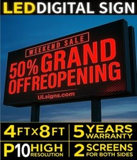 P10 LED Sign Board 4x8 FT Double-Sided Outdoor Digital Marquee Scrolling Text
