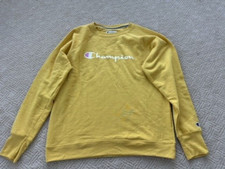 CHAMPION WOMENS POWERBLEND CREWNECK PULLOVER SWEATSHIRT SCREEN PRINT SCRIPT - XL