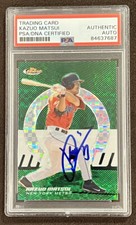 KAZUO MATSUI SIGNED AUTOGRAPH 2005 Topps Finest Green New York Mets  PSA