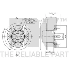 NK 2x brake disc ø267 mm full for Iveco Daily II flatbed/chassis