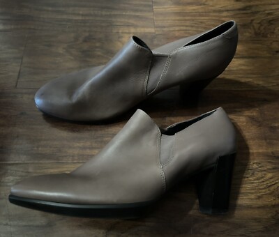 Women's ECCO Shape 55 Plateau Stack Shootie Platform Pump Deep Taupe