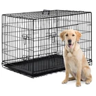 42 Inch Large Dog Crate Kennel for Medium Large Dogs Metal Dog Cage Double-door