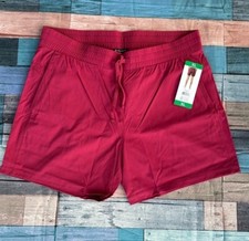 Tuff Athletics Size XL Cranberry Pink Pull On Nylon Spandex Shorts Pockets
