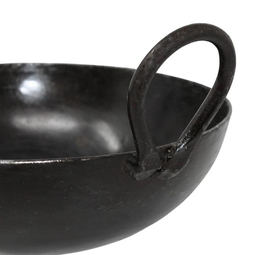 Iron Karahi Kadai Kadhai Iron Wok Balti Dish with Handles Heavy Duty Flat Base - Picture 34 of 53